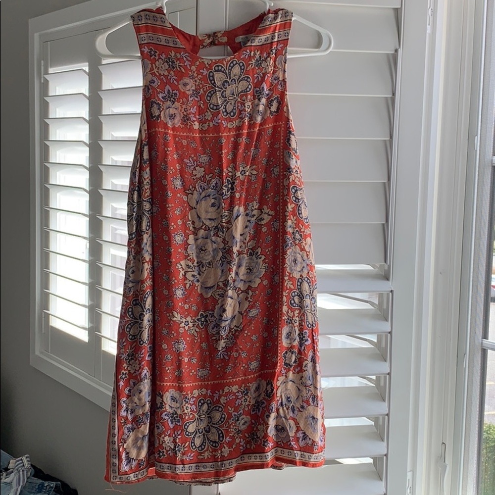 Orange mini dress